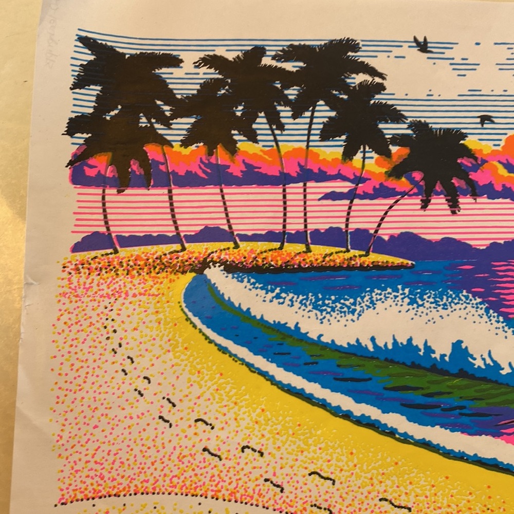 1991 Neon Sunset Screenprint - Picture 2 of 5